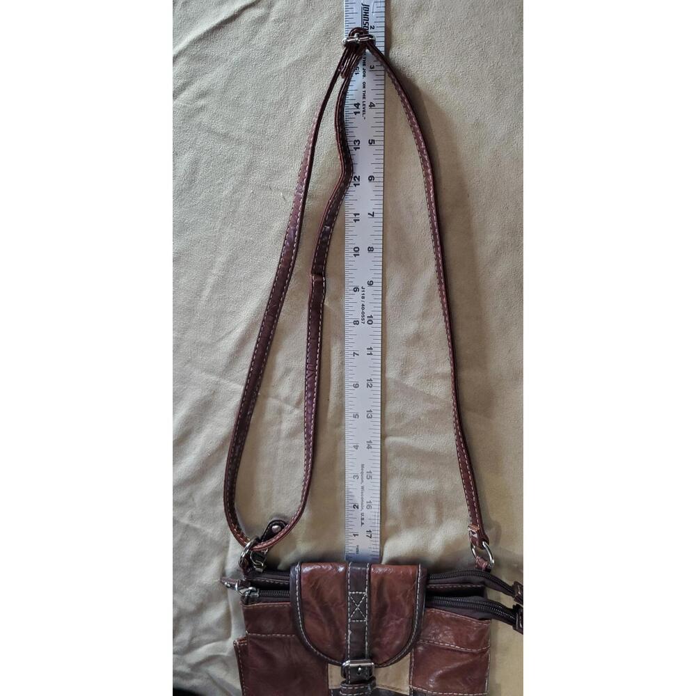 P36 Stylish Patchwork Crossbody Bag - Unique Brow… - image 3